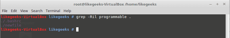 grep find any file command linux