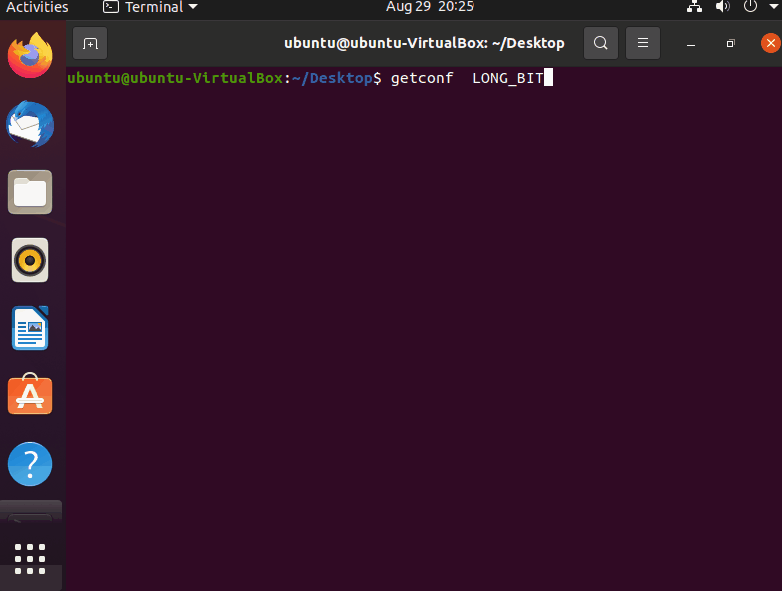 Using the getconf command to check your system architecture from your Linux terminal