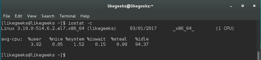 Команда iostat в linux