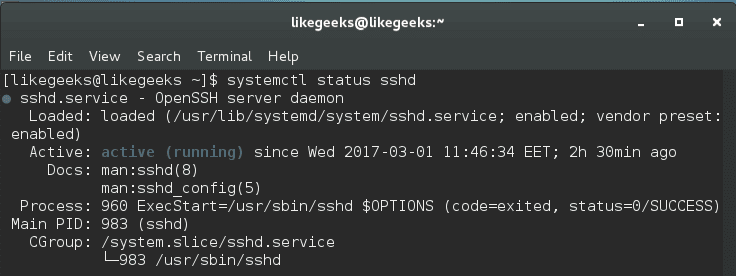 linux process managment systemctl command