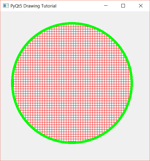 Draw cross pattern circle