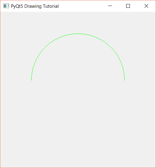 Draw half circle