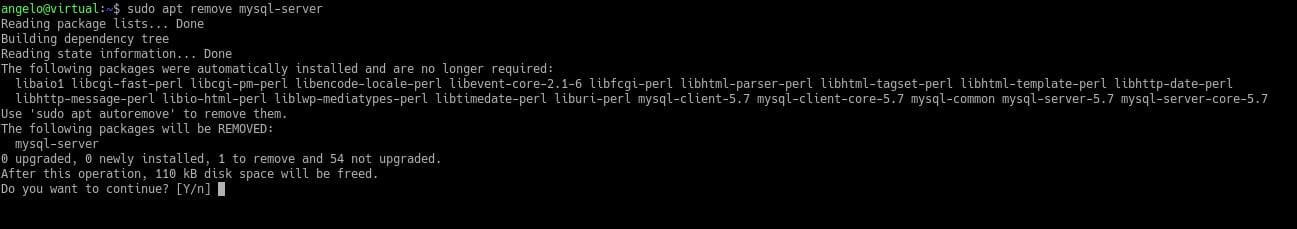 Uninstall MySQL from Linux