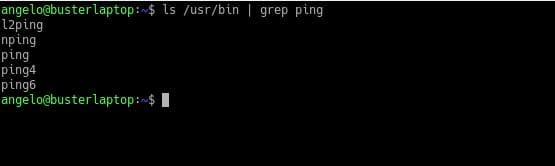 The Linux ping command location