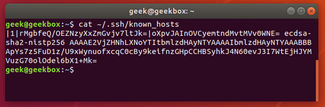 SSH known hosts
