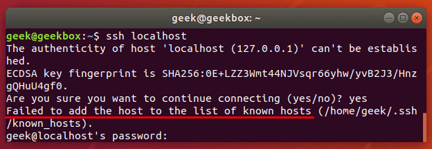 SSH key permissions