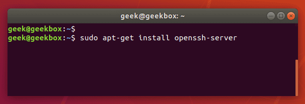 Install openssh server