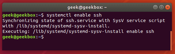 Enable SSH at startup