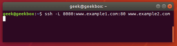 ssh tunnel linux command line