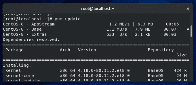 yum update docker