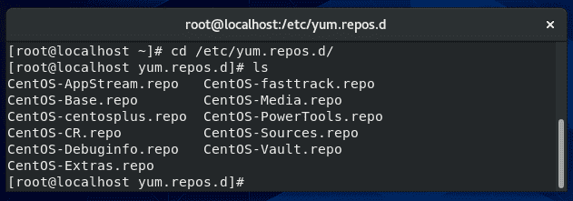 Local repo files