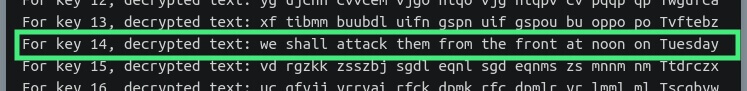 correct string located in bruteforce attack output