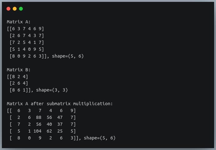Lavet en kontrakt bibliotekar Hus 20+ examples for NumPy matrix multiplication - Like Geeks