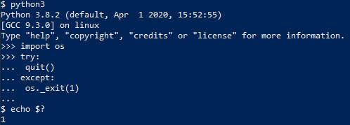 Using an unenumerated try except block can catch a SystemExit exception and prevent your program from closing