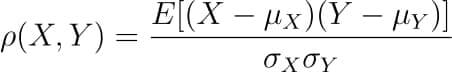 expanded formula of correlation coefficient by substituting for covariance