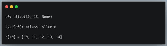 slice object introduction