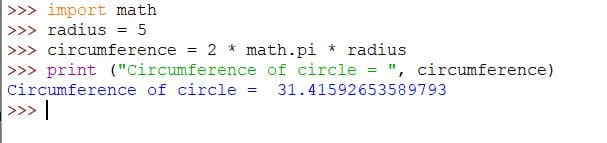 Example of Pi constant