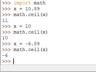 math.ceil() method