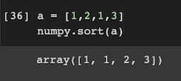 NumPy sort array in-place