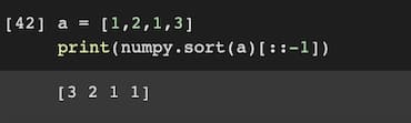 NumPy sort array copy