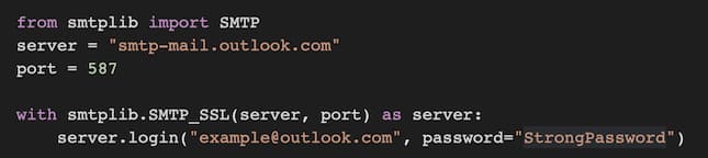 Python email server with SSL