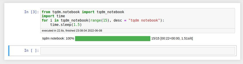 tqdm inside jupyter notebook