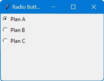 Align the radio buttons north west
