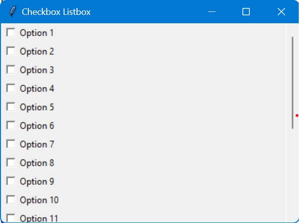 Checkboxes in Listbox