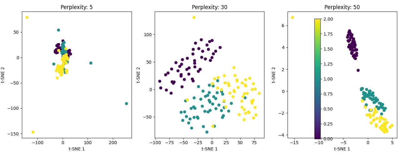 Different perplexity values